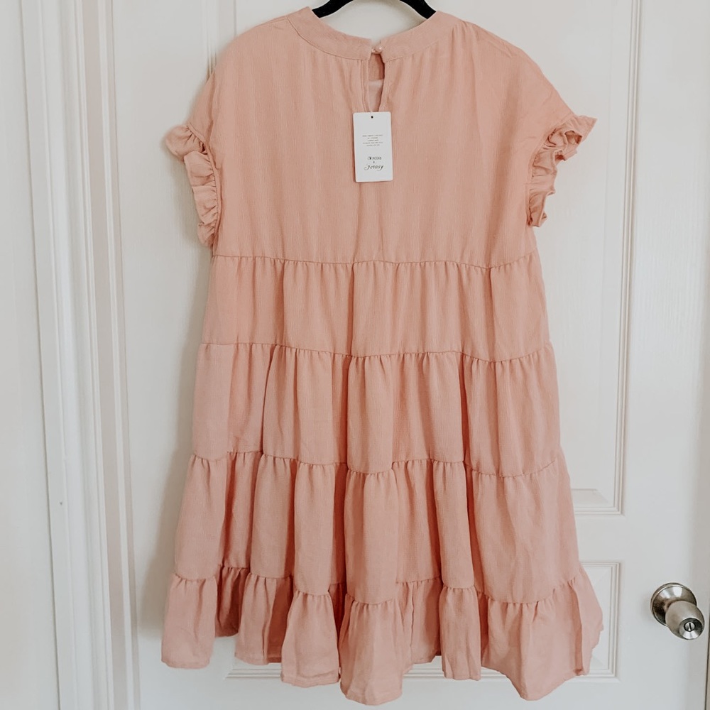 tiered ruffle mini dress